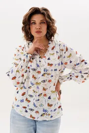 Bluzka Anelli Laurel #1848 blyu baterflyaj