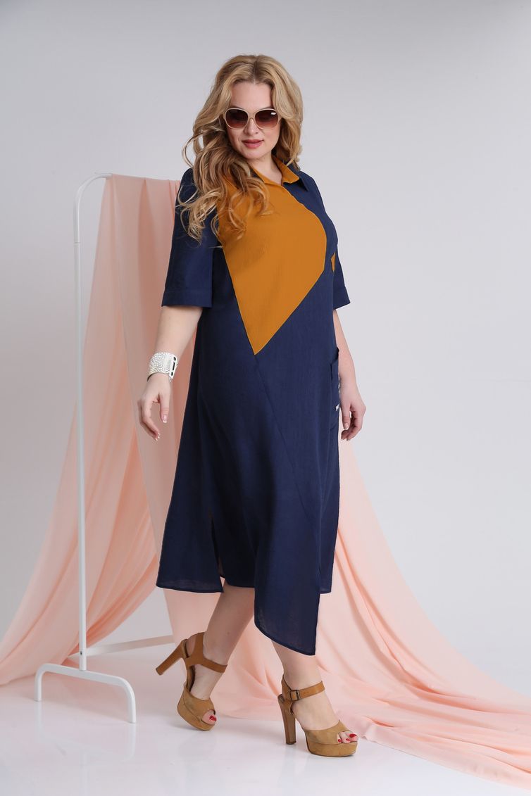 Dress Ivelta plus #1743 sin-oranzh