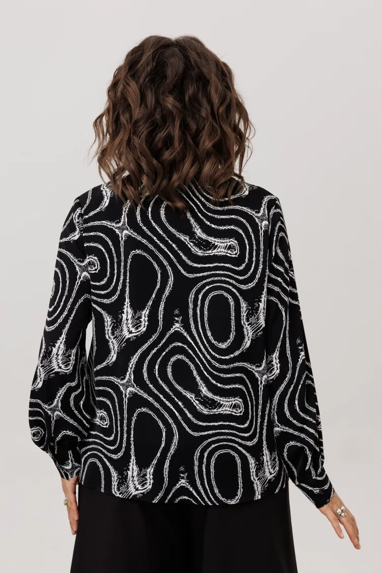 Blouse Anelli Laurel #1663 mramor nero
