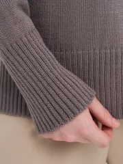 Джемпер Newvay арт. 9242-94184 теплый серо-коричн