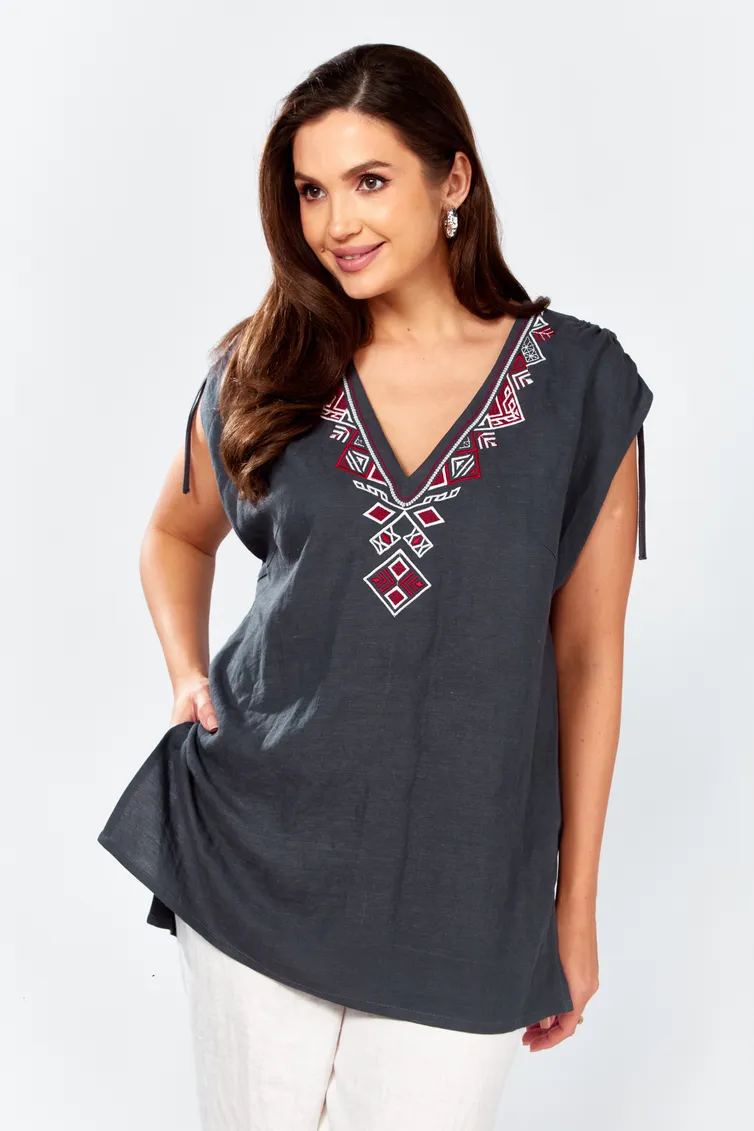 Bluzka MALI #625-079 seryj