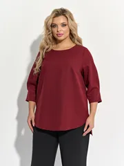 Bluzka DORA plus #0220-1 bordovyj