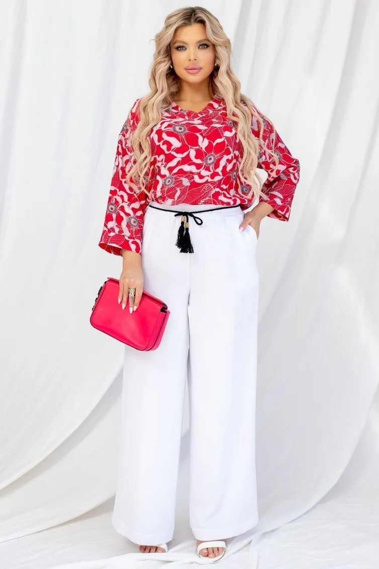 Trousers TOOK A LOOK & Angelika #AB-013k belyj