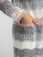 Sweter BONADI #1285 pudra-seryj