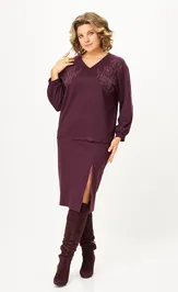 Garnitur Vilena-fashion 1169 burgundi