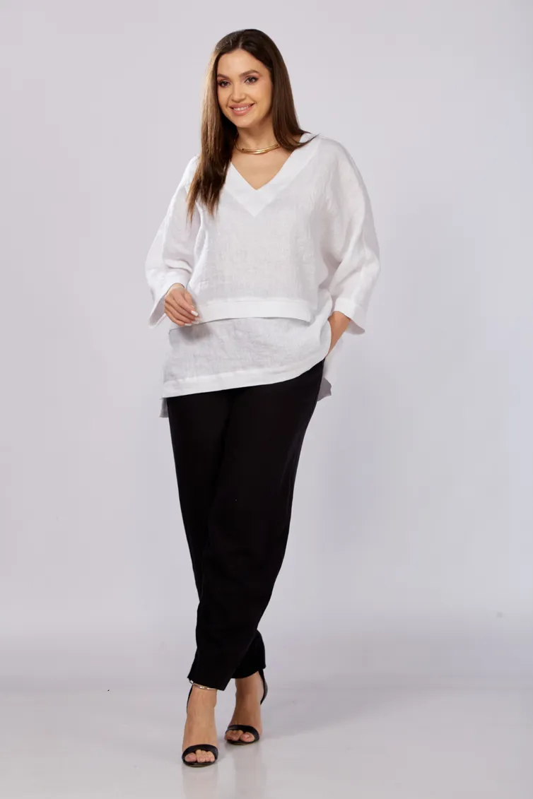 Bluzka MALI #625-057 belyj