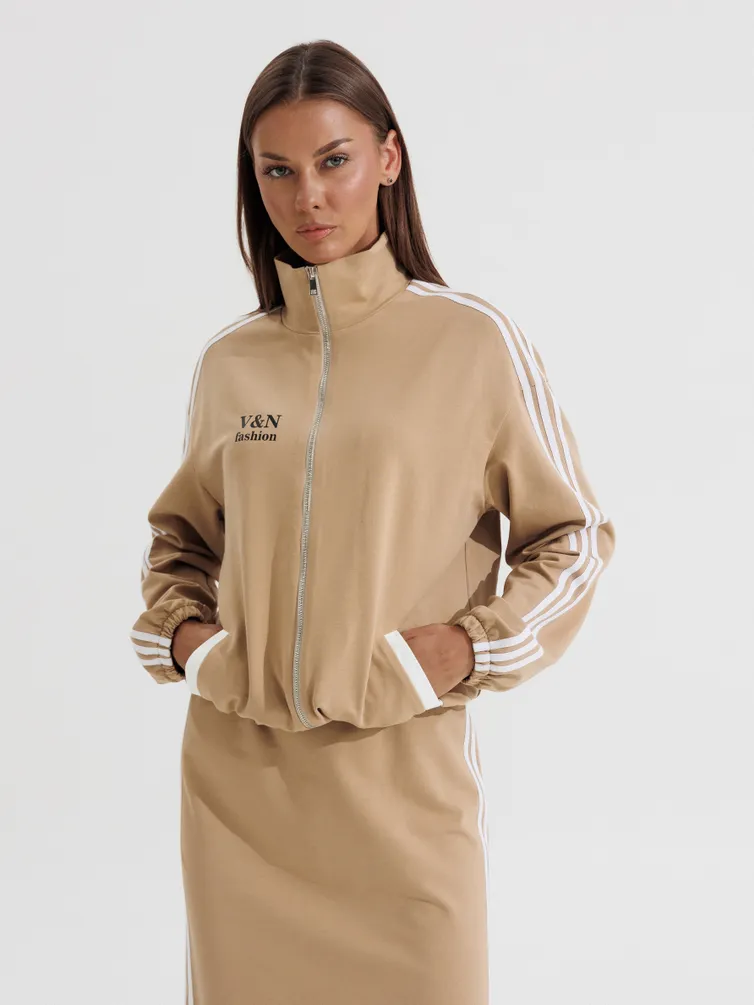 Бомбер V&N fashion арт. 1183_бежевый