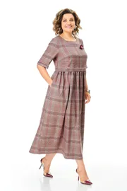 Sukienka Michel Chic #2132-2 brusnichnyj, kletka