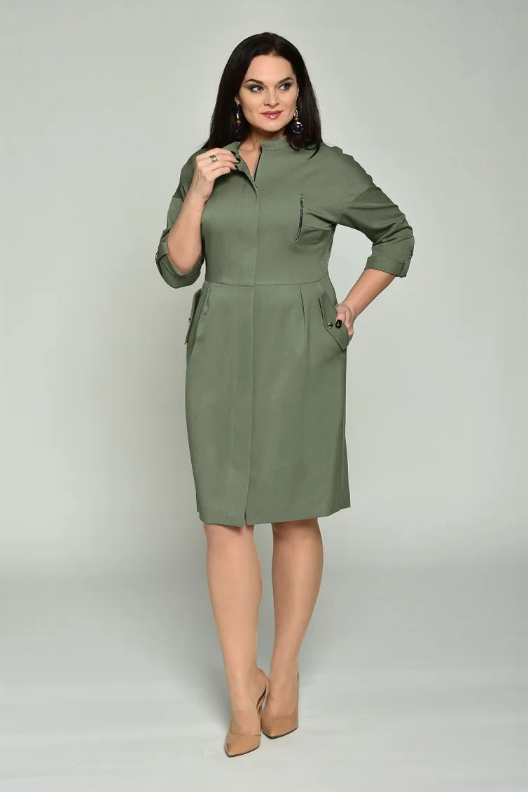 Платье Lady Style Classic арт. 1623 хаки