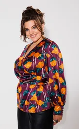 Bluzka Anelli Laurel 1423 oranzh na bordo