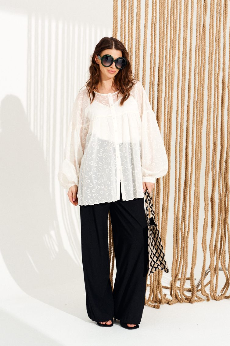 Блузка Elletto Life арт. 13997 сливочный