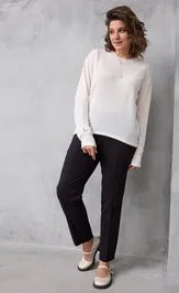 Брюки BegiModa 6078 чёрный баклажан