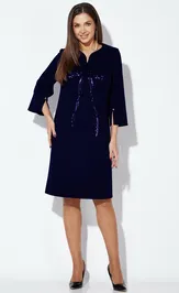 Dress TAiER 1253 temno-sinij