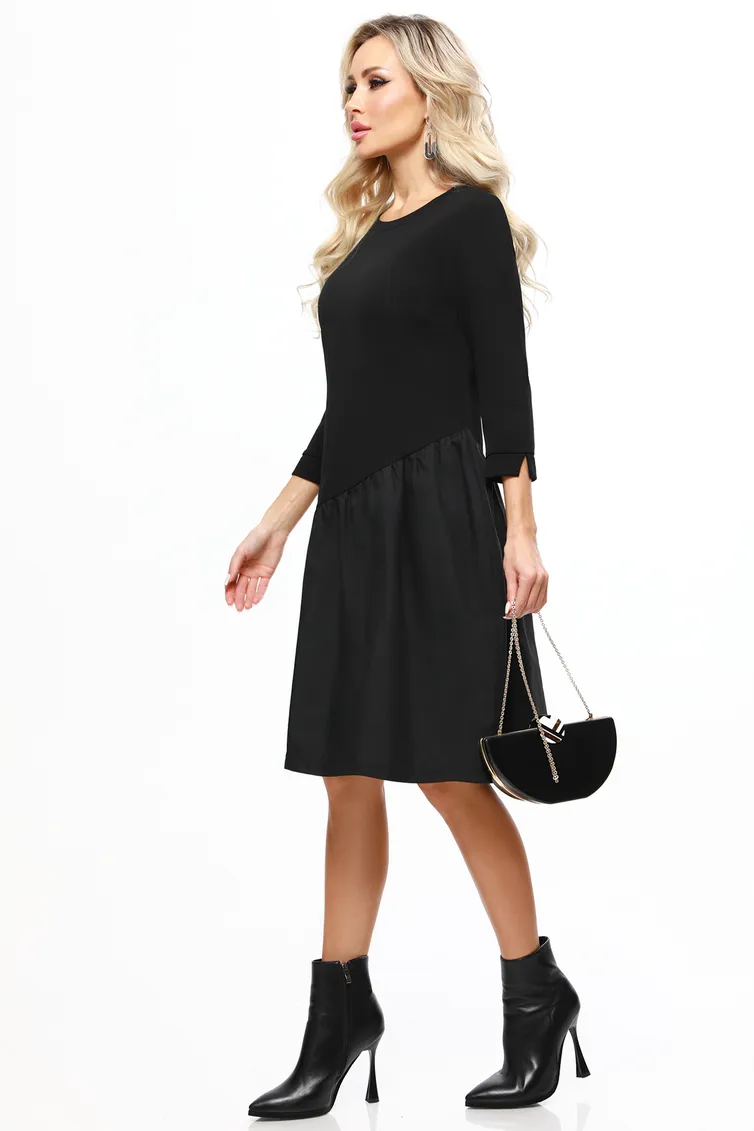 Dress DS Trend #P-4236-0354-02 (s volanom chernoe)