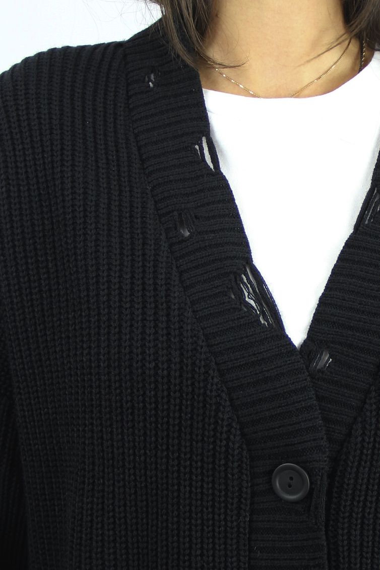 Кардиган Полесье арт. С2804-23 3С3228-Д43 глубокий черный 158