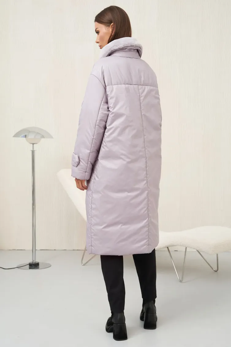 Coat Fantazia Mod #4593 serebr.-roz