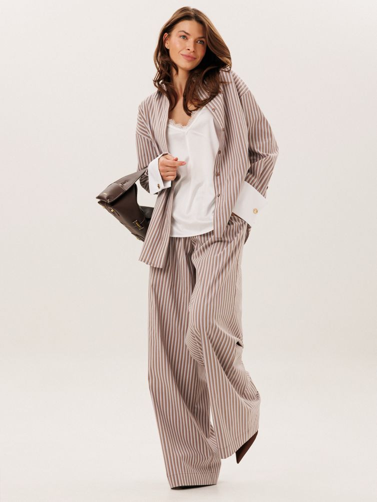 Trousers DILIA #4008 korichnevyj