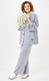 Костюм БелЭльСтиль 884-333/601-308 голубая полоска