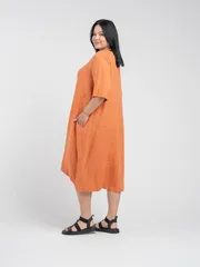 Sukienka FASHION CENTRE #L-4003/Morkovnyj