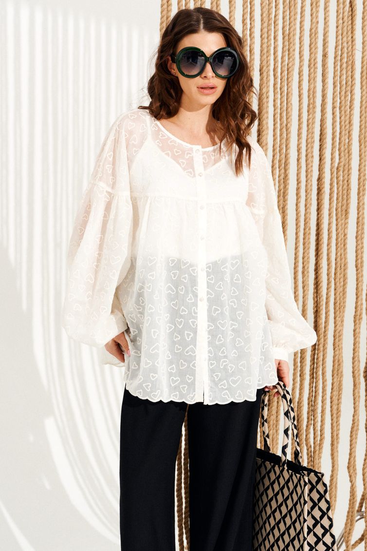 Блузка Elletto Life арт. 13997 сливочный