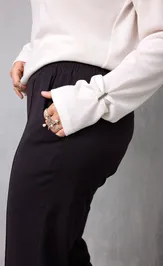 Брюки BegiModa 6078 чёрный баклажан