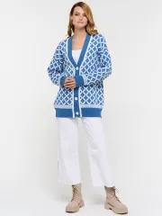 Кардиган Newvay арт. 9232-91004 св.деним/бел