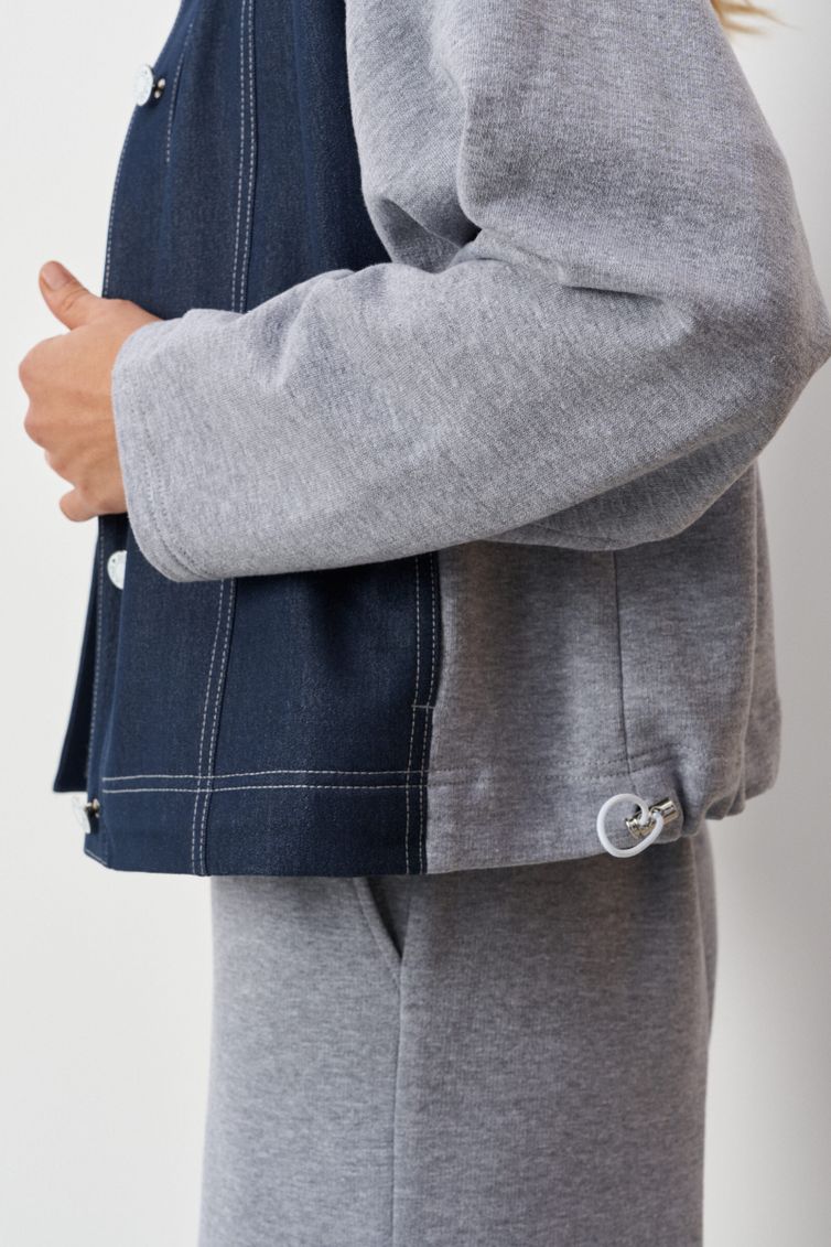 Жакет Panda арт. 122130 сине-серый