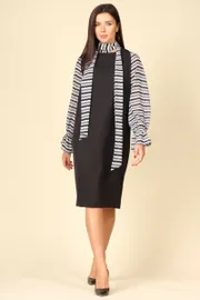 Sukienki Faufilure #S1017 chern+zigzag