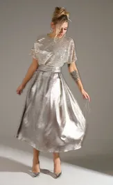 Sukienka LM M 0076 bezhevyj shimmer