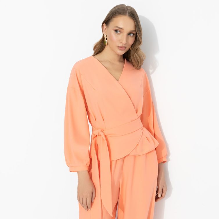 Blouse CHARUTTI #Vosxititelnye oxvaty (teplyj korall)