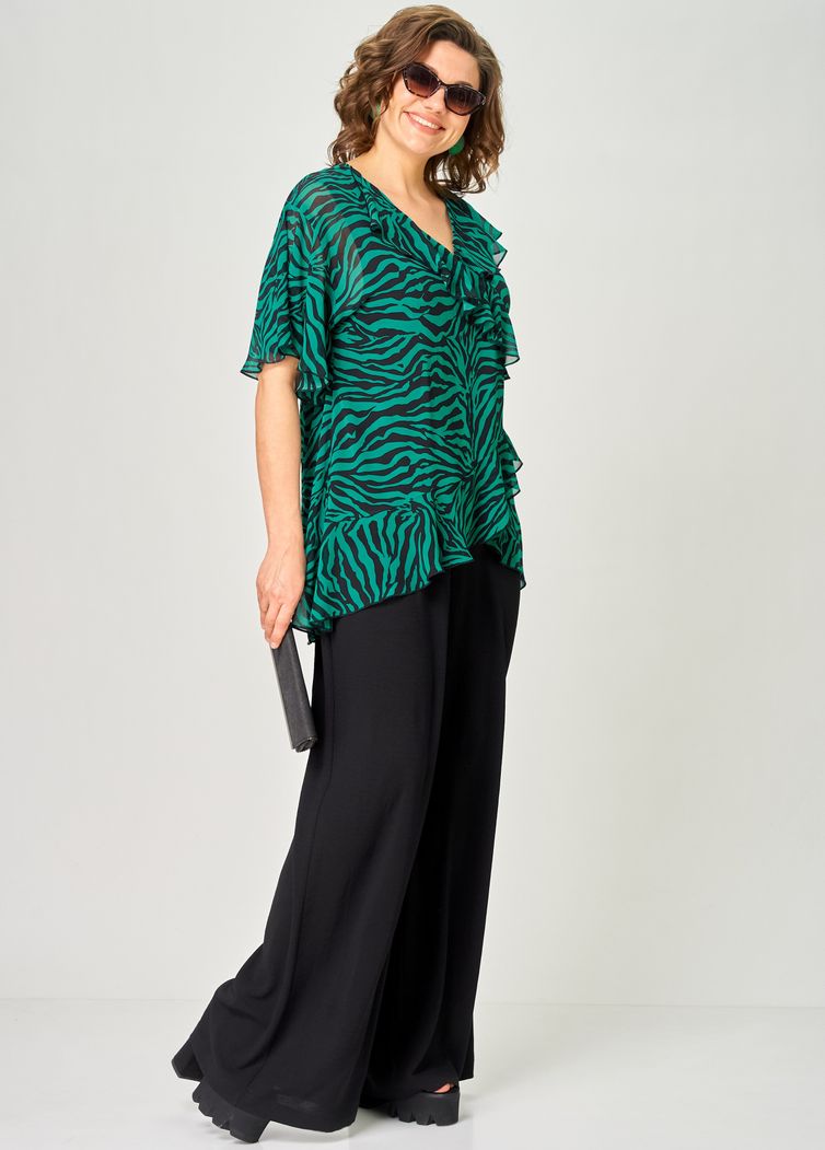 Блузка EVA GRANT арт. 0198-1 изумруд