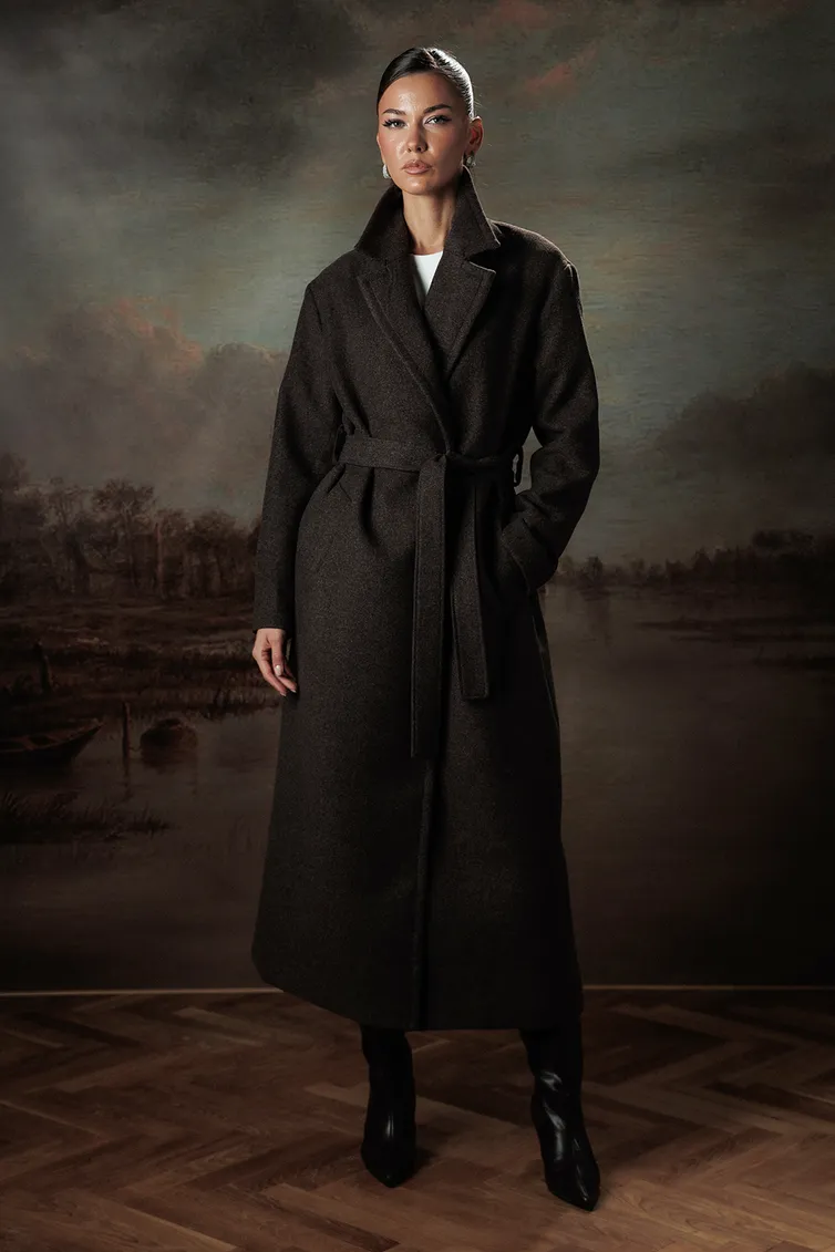 Coat Buter New #3476 korichnevyj