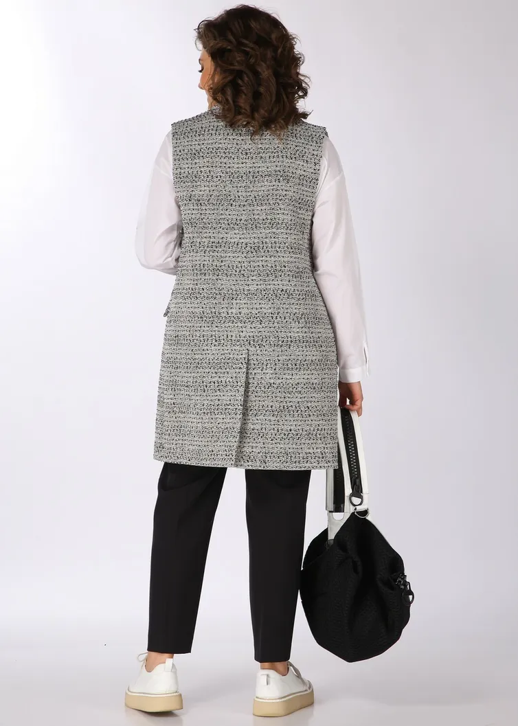 Garnitur Vilena-fashion #744V seryj+chernyj