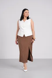 Юбка FASHION CENTRE арт. Л-3947/Кофейный