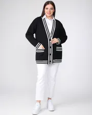 Sweter BONADI #1884 cherno-belyj