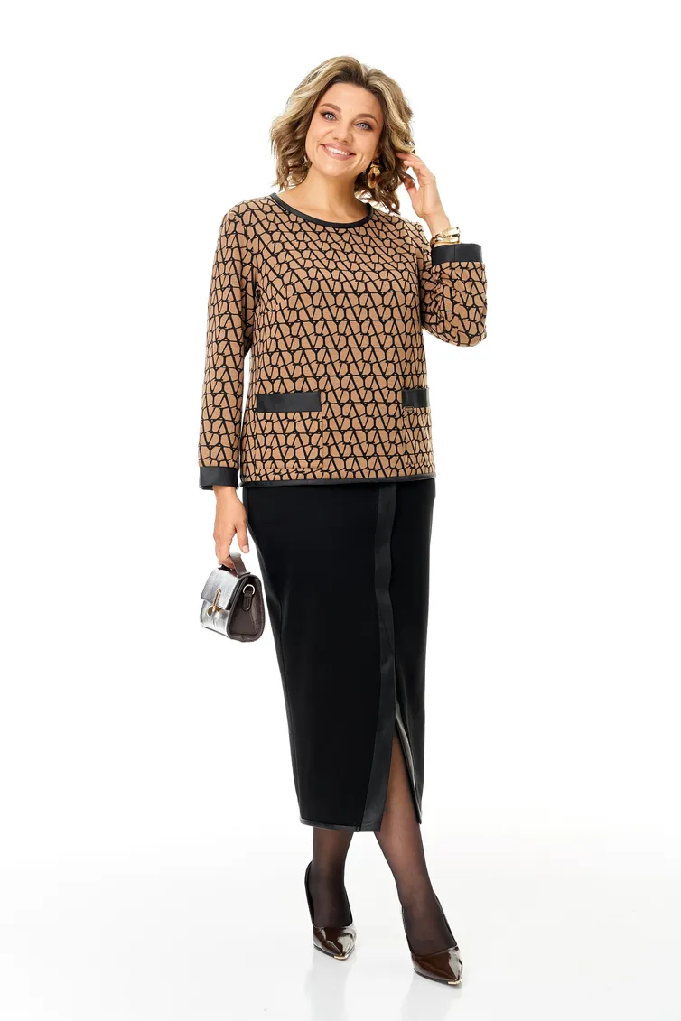 Костюм Michel Chic арт. 1394 карамель, черный