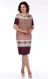 Dress Abbi 1035 ornament bordo