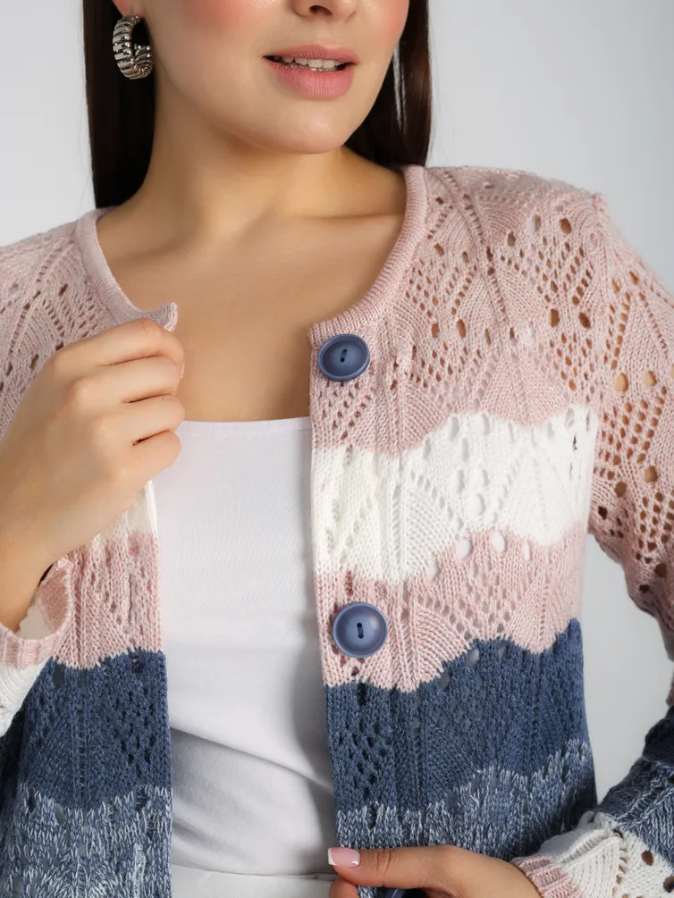 Sweter BONADI #1285 pudra-dzhins