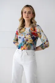Bluzka nika.pl #010127 Aga-1 zheltyj cvetok