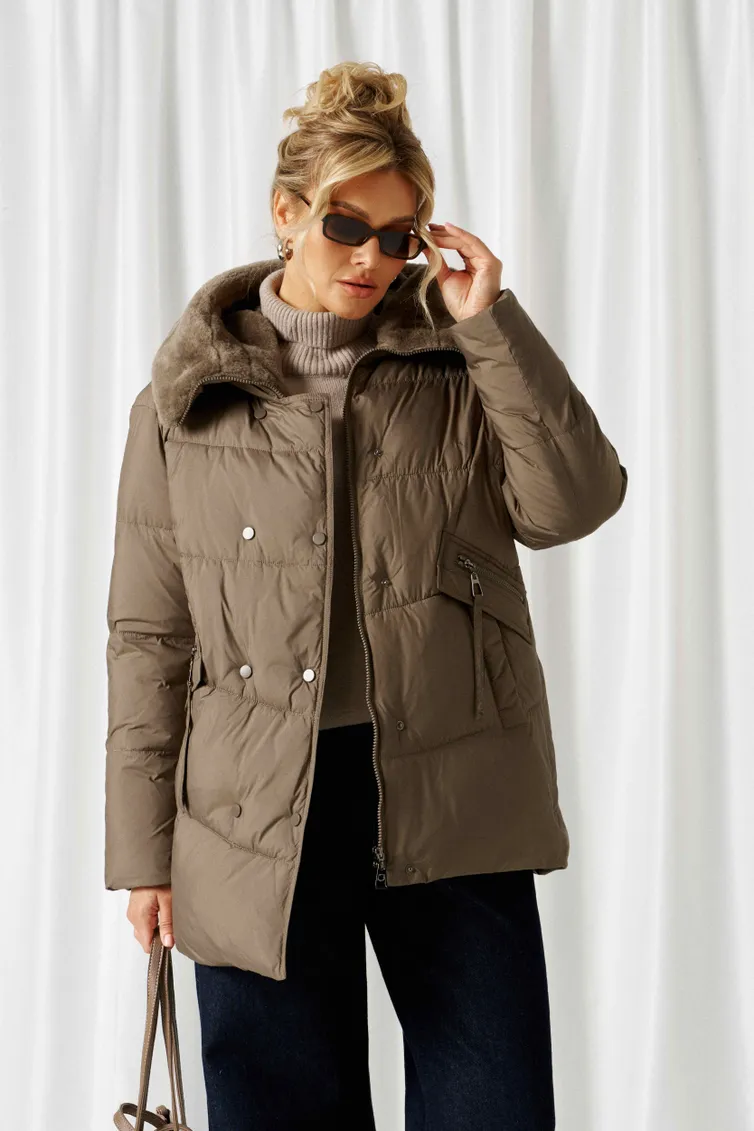Coat Beautiful & Free #1018 xaki