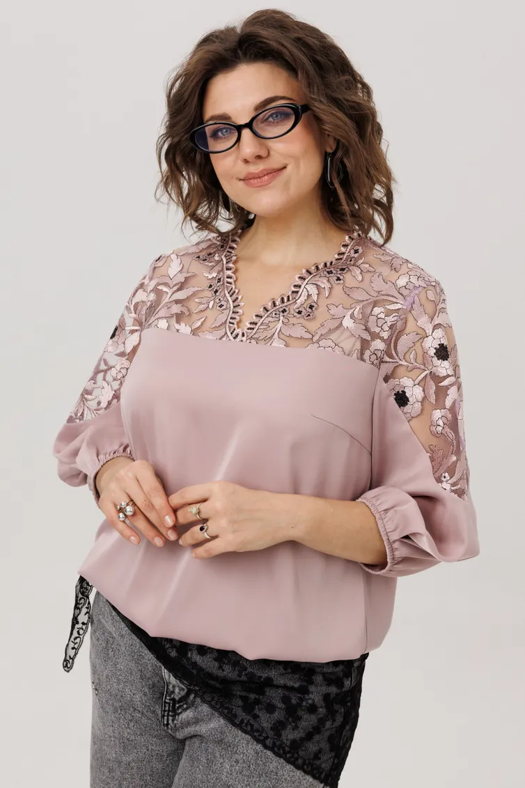 Blouse Anelli Laurel #1790 pudrovaya vual
