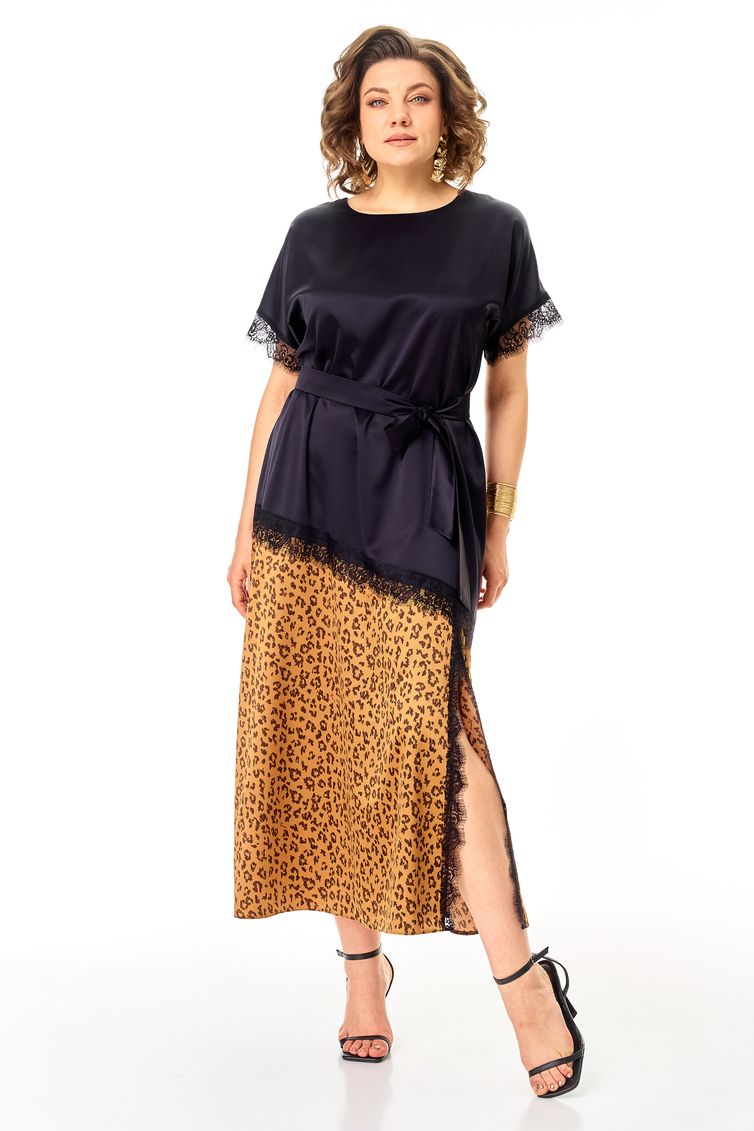 Платье Anastasia арт. 1368 золото/черничный