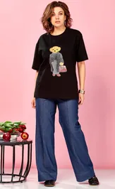 Футболка Ava fashion М-176 черный