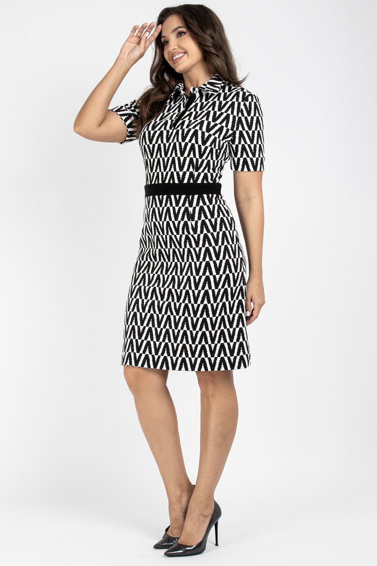Dress VIZAVI #807 cherno-belyj
