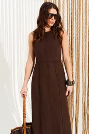 Dress Elletto Life #11124 korichnevyj