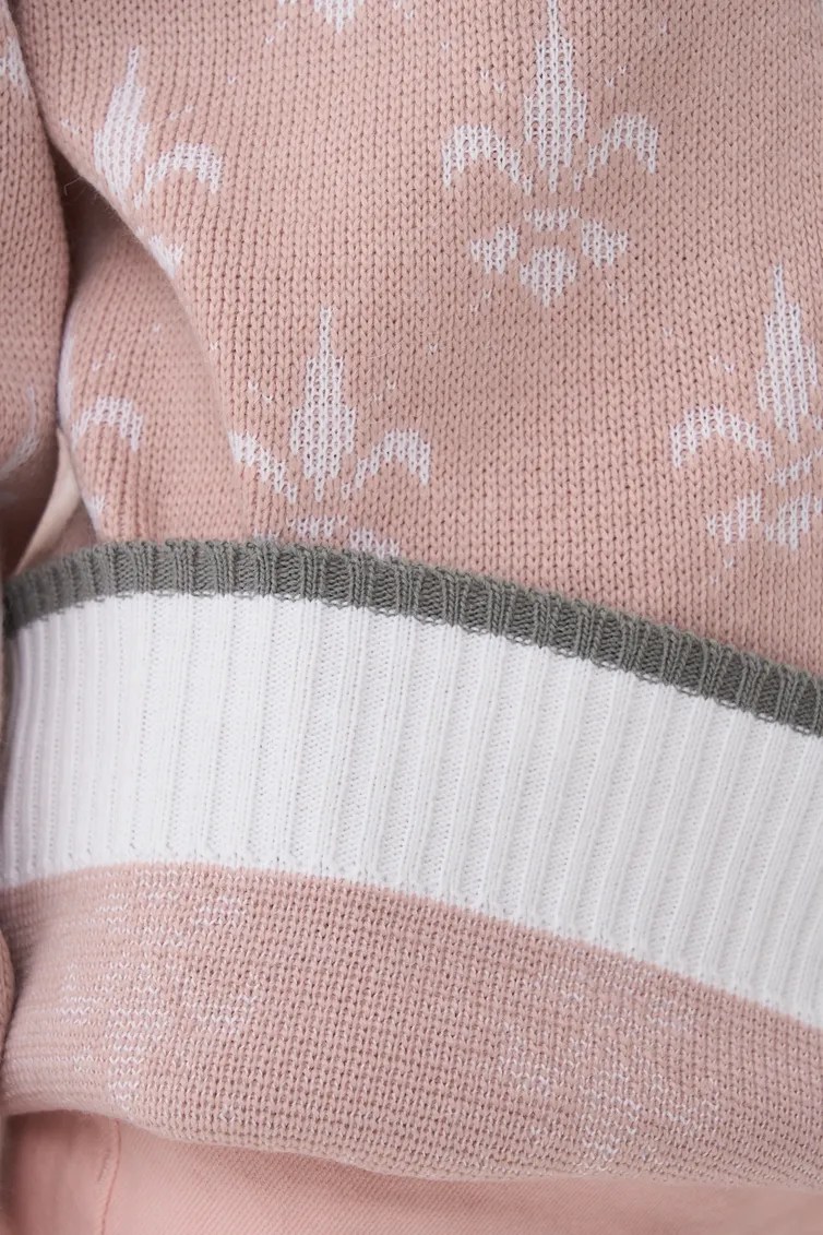 Sweter Newvay #7232-14100 roz zhemchug/bel/titanium/bel