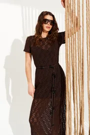 Dress Elletto Life #11139 korichnevyj