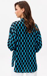 Blouse VIZAVI 735 cherno-goluboj