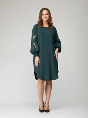 Sukienka SandyNA #130118 sero-zelenyj