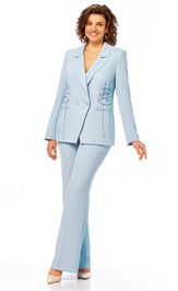 Костюм Ольга Стиль С998 голубой